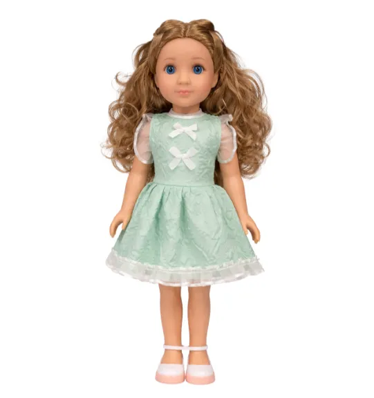 Păpușă Pure Baby de 16” în rochie de culoare mentă, cod 962097 Păpușă Pure Baby de 16” în rochie de culoare mentă, cod 962097