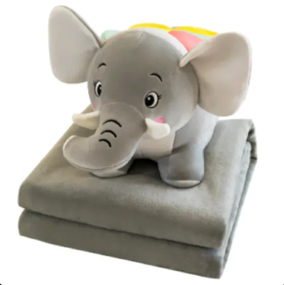 Jucărie din pluș Elefant 50cm, cu plapumă 1×1.6m (869473)