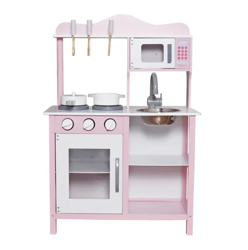 Bucatarie din lemn cu accesorii si functii 58.5*29.2*85cm, roza W10C404I