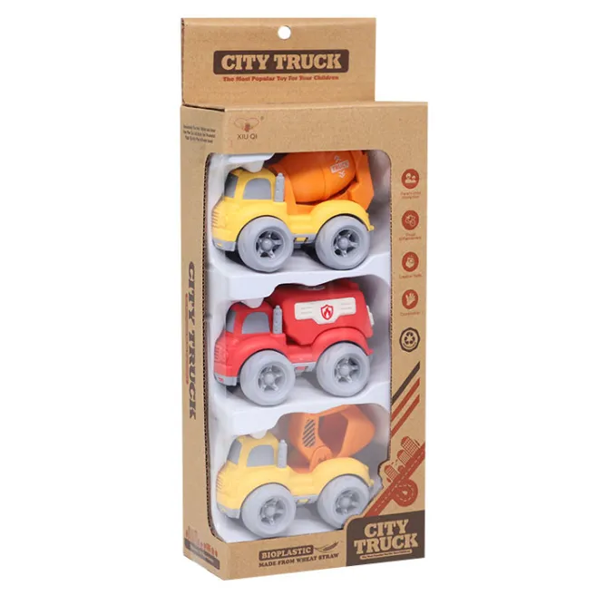 Camion excavator, betoniera și autobasculantă din bio-plastic, cod 852025