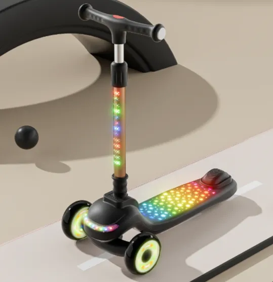 Trotinetă pentru copii cu 3 roți luminoase, platformă cu muzică și lumini, ghidon cu lumini, negru, RTM Scooter (40465) Trotinetă pentru copii cu 3 roți luminoase, platformă cu muzică și lumini, ghidon cu lumini, negru, RTM Scooter (40465)