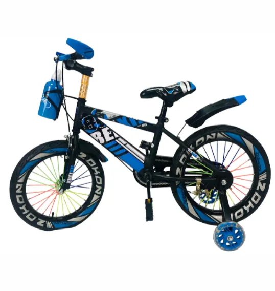 Bicicletă pentru copii cu 4 roți, 18 inch, albastră, cod 2293D Bicicletă pentru copii cu 4 roți, 18 inch, albastră, cod 2293D