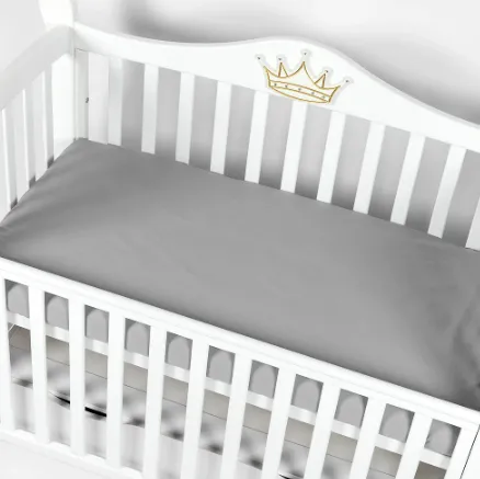 Cearșaf de pat pe elastic PernaMea Gri, 120x60 cm