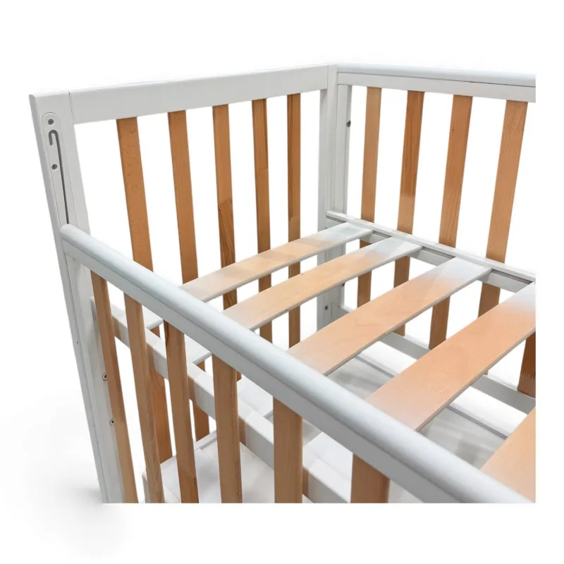 Pătuţ Eucalyptus Mia Premium Elite Transversal (DS-406) Alb+Natural Pătuţ Eucalyptus Mia Premium Elite Transversal (DS-406) Alb+Natural