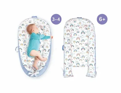 Babynest pentru bebeluș PM Buline Gri Babynest pentru bebeluș PM Buline Gri