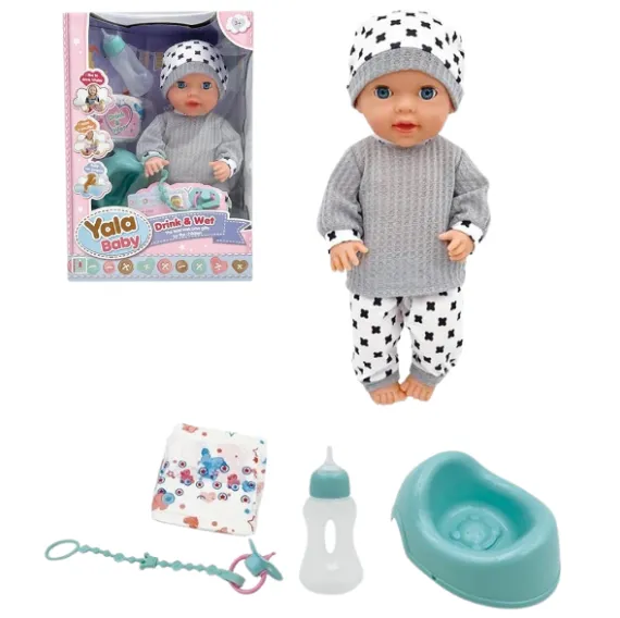 Păpușă pentru fete „Micul prieten” – cu accesorii pentru îngrijire și hrănire