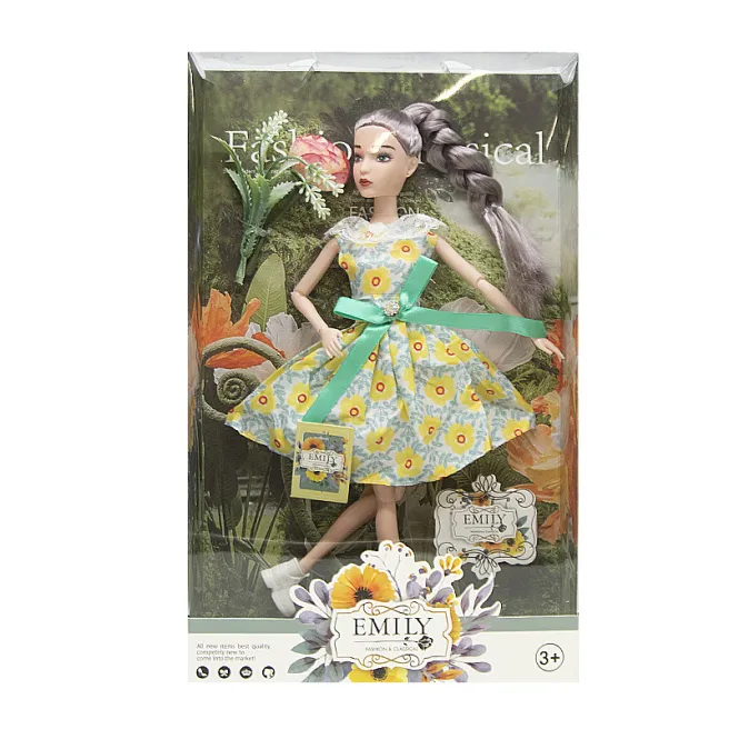 Кукла Emily 30 см, с цветами, код 672013