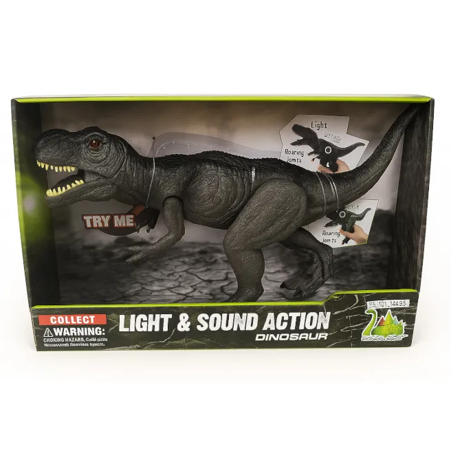 T-Rex cu lumină și sunet, negru, cod 932060