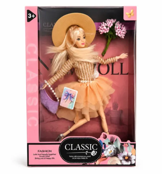 Papusa 29cm cu geanta si buchet,cod10283a