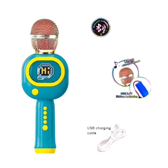 Microfon pentru copii „Tânărul cântăreț” cu Bluetooth Microfon pentru copii „Tânărul cântăreț” cu Bluetooth