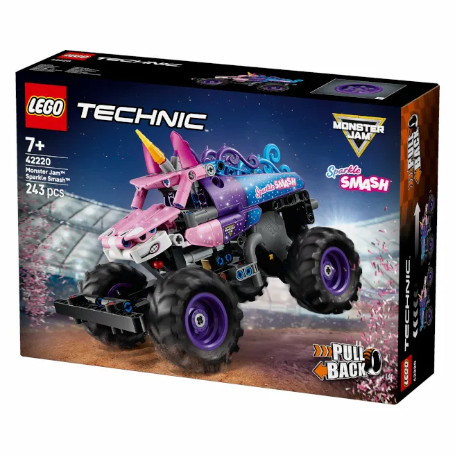 Constructor LEGO Technic Monster Jam Sparkle Smash Pull-Back, art. 42220