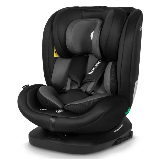 Scaun auto 40-150 cm (i-Size) Isofix Lionelo Bastiaan Black Grey, rotativ 360