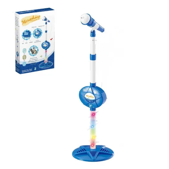 Microfon cu stativ pentru copii „Set muzical”, albastru