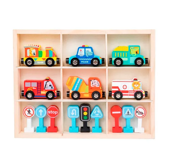 Set de masini din lemn S04A004