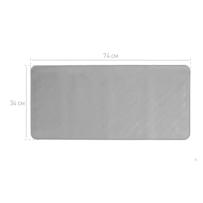 Covoras de baie din cauciuc anti-alunecare Roxy Kids 34x74cm, Gri (BM-3474-Grey) Covoras de baie din cauciuc anti-alunecare Roxy Kids 34x74cm, Gri (BM-3474-Grey)