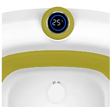 Cadita pliabila cu termometru Kikka boo Rio Yellow, 83 cm Cadita pliabila cu termometru Kikka boo Rio Yellow, 83 cm