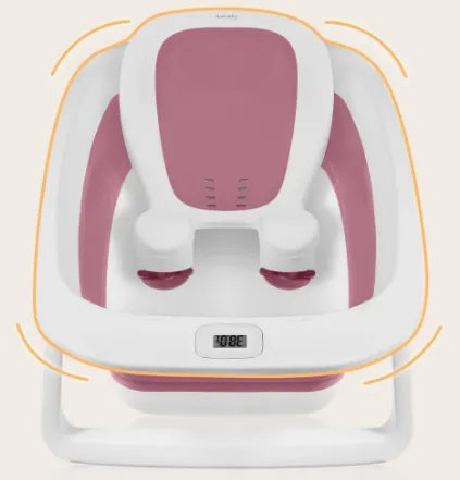 Cadita pliabila cu termometru Lionelo BabyBubble Pink Magnolia, 85 cm Cadita pliabila cu termometru Lionelo BabyBubble Pink Magnolia, 85 cm