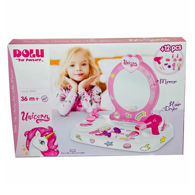 DL Детское игровое трюмо с Зеркалом для девочек, Dolu