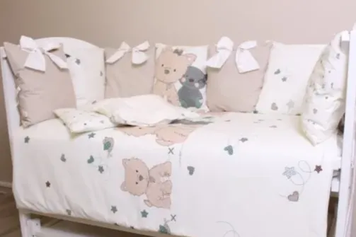 Lenjerie de patut 8 piese PM Perne Lovely Puppy