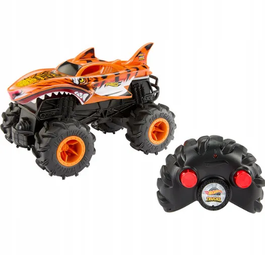 HOT WHEELS MONSTER TRUCK SHARKS VS DINOS MASINA CU TELECOMANDA TIGER SHARK CLIMBER, MTJFR39 HOT WHEELS MONSTER TRUCK SHARKS VS DINOS MASINA CU TELECOMANDA TIGER SHARK CLIMBER, MTJFR39
