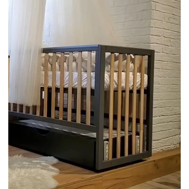 Pătuţ Eucalyptus Mia Elite Premium Transversal (DS-E406) Grafit+Natural Pătuţ Eucalyptus Mia Elite Premium Transversal (DS-E406) Grafit+Natural