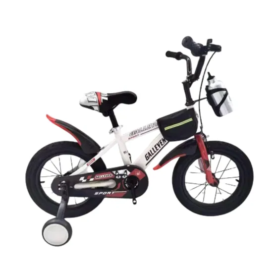 Bicicletă pentru copii 12′, cu roți ajutătoare (GALLEVEN-12 alb)