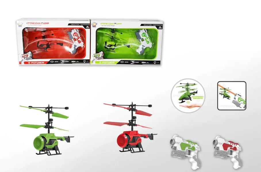 Un elicopter cu o telecomandă în formă de pistol și un senzor, DH888-H5