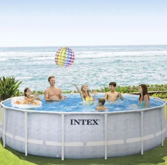 INTEX, CHEVRON PRISM FRAME PREMIUM POOL 488 x122 cm, 19156 L, cadru metalic INTEX, CHEVRON PRISM FRAME PREMIUM POOL 488 x122 cm, 19156 L, cadru metalic