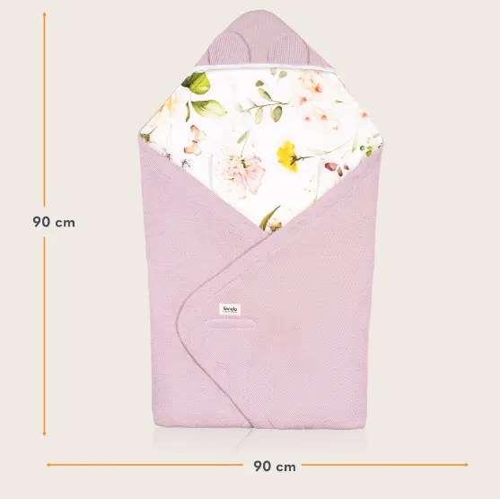 Păturica pentru scoica auto Lionelo Travel Pink Flower, 90x90 cm Păturica pentru scoica auto Lionelo Travel Pink Flower, 90x90 cm