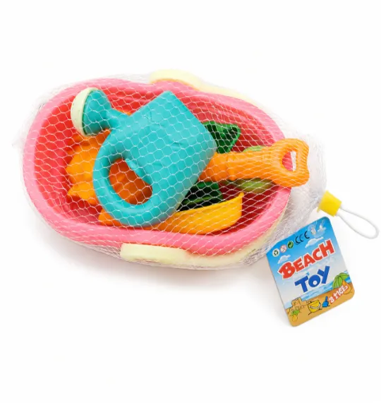 Set de plajă cu coșuleț, 7 piese, cod 10221a