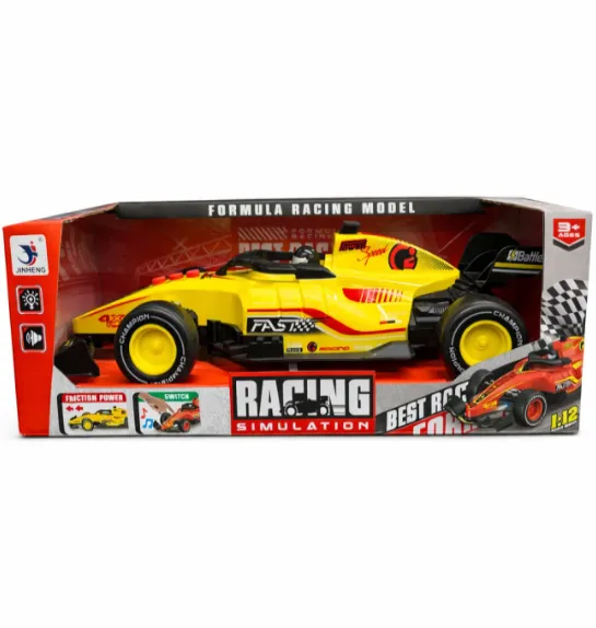 Машина инерционная, F1, желтая, код 10058b