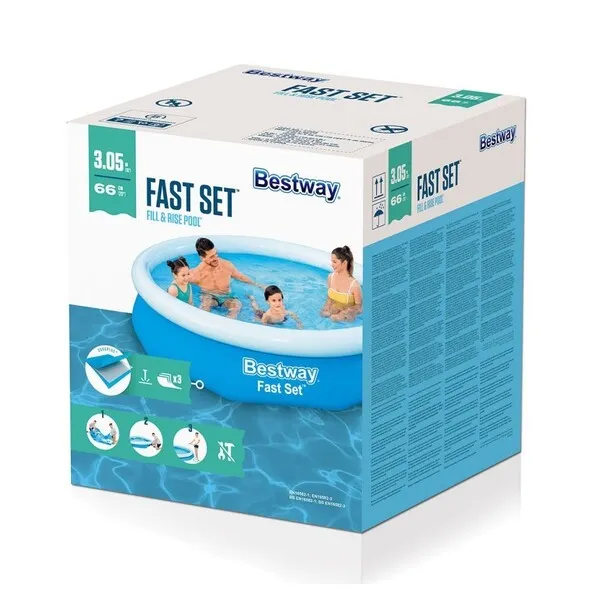 Bestway Piscină gonflabilă Fast Set 305х66 cm, 3800 L Bestway Piscină gonflabilă Fast Set 305х66 cm, 3800 L