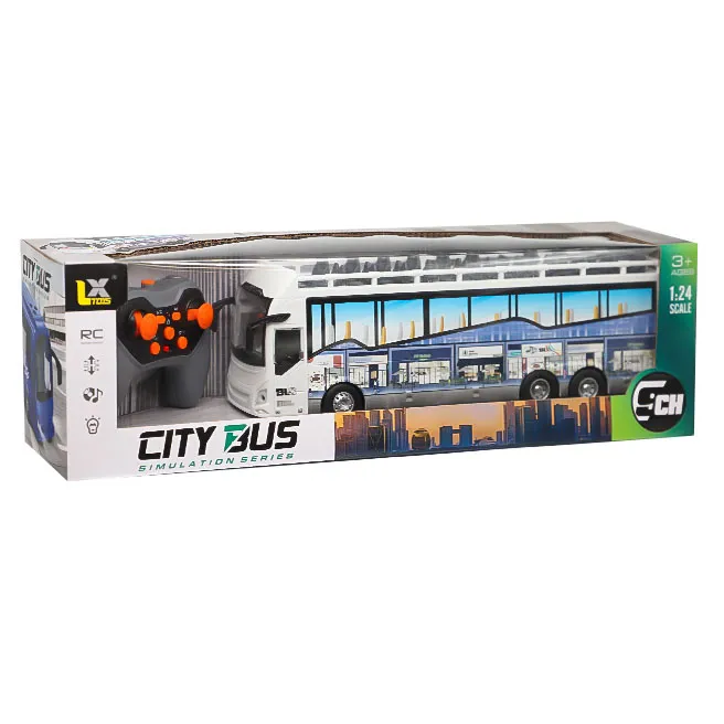 Autobuz cu 2 etaje 1:24 cu lumină, sunet și RC, cod 844225