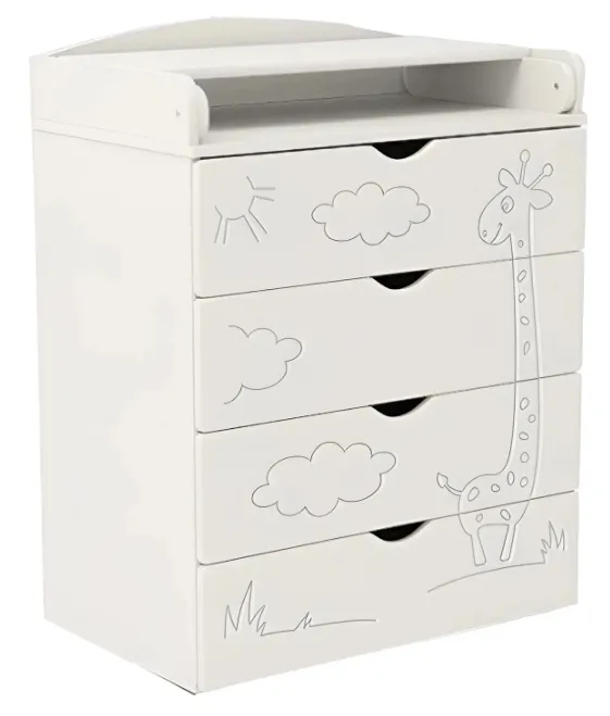 Комод-пеленальный столик PernaMea HappyBaby Girafa 800 Белый