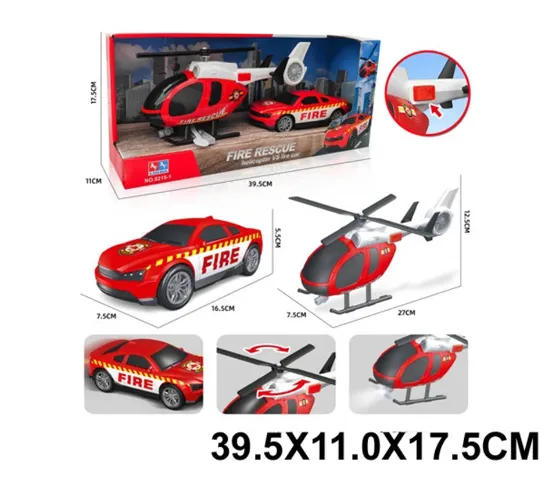 Elicopter si masinuta cu inertie,cu sunete si lumini