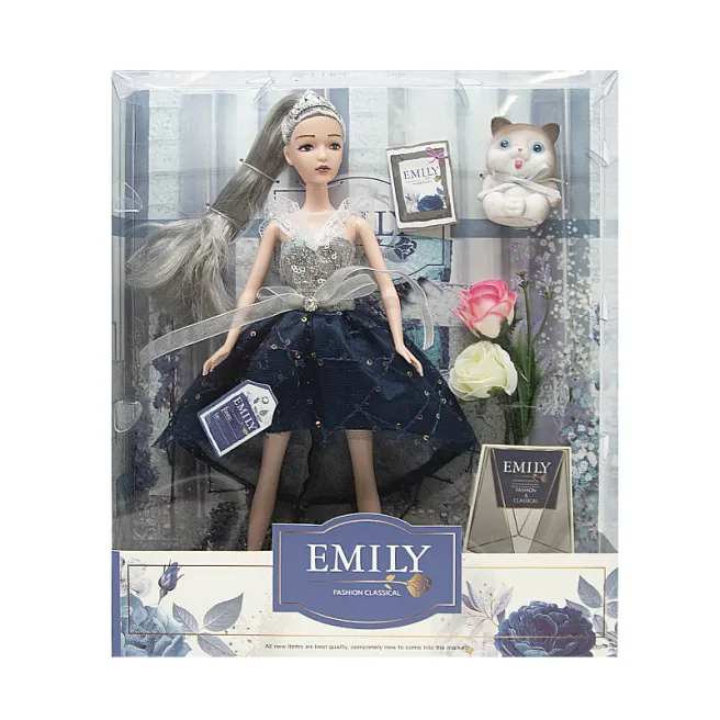 Кукла Emily 30 см, с котенком, код 672006