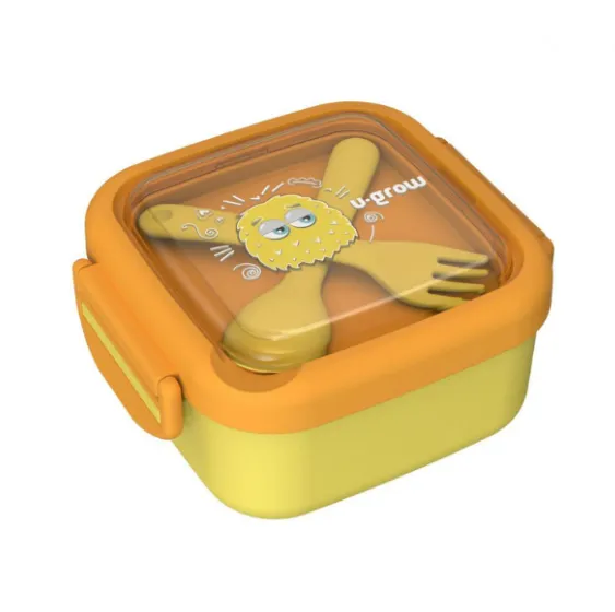 Caserolă 2 în 1 cu Linguriță și Furculiță, Galbenă, U-Grow