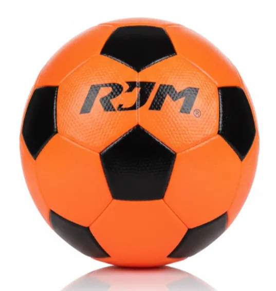 Футбольный мяч Size 5 Machine-Stitched черно-оранжевый, код 2128D