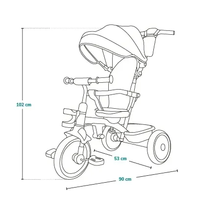 Tricicleta 2 in 1 Lionelo Berry Grey Stone Tricicleta 2 in 1 Lionelo Berry Grey Stone