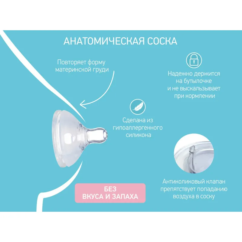 Biberon Roxy Kids 120ml, cu flux lent, 0+ (RBTL-001) Biberon Roxy Kids 120ml, cu flux lent, 0+ (RBTL-001)