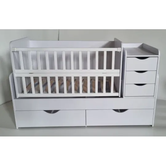 Pătuţ Eucalyptus Larry Premium Transformer (DS-1001) Alb