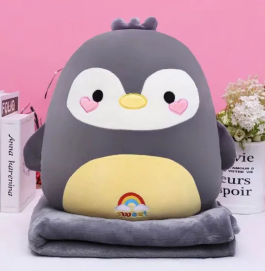 Jucărie din pluș Pinguin 45cm,cu plapumă 1×1.6m (358163)