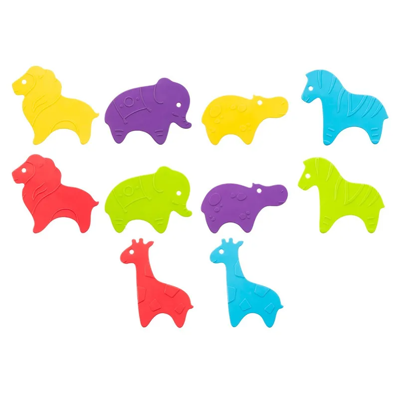 Set de mini-covorase anti-alunicare Roxy Kids „Safari”, 10 buc. (RBM-010-CV)