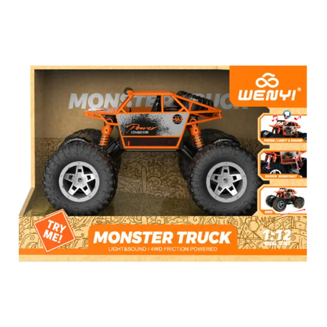 WY Mașină „Monster truck” 4WD, portocaliu, (lumină, sunet), cod 57924