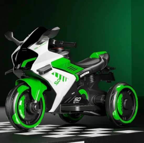 Motocicletă electrică pentru copii cu telecomandă, verde (18528) Motocicletă electrică pentru copii cu telecomandă, verde (18528)