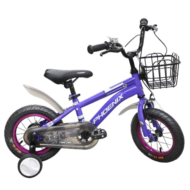 PH Bicicletă pentru copii cu 4 roți, 12 inch, albastru, cod 61519