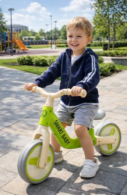 Bicicletă de echilibru cu cadru din plastic