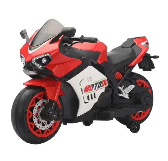 Motocicleta pe acumulator rosie pentru copii (JMBD583) (64767)