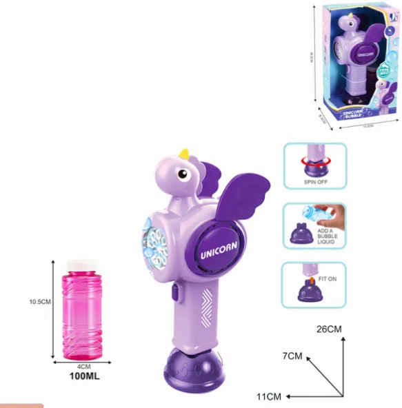 Baghetă de făcut baloane Unicorn, cu soluție de baloane 100 ml, electrică, P81518