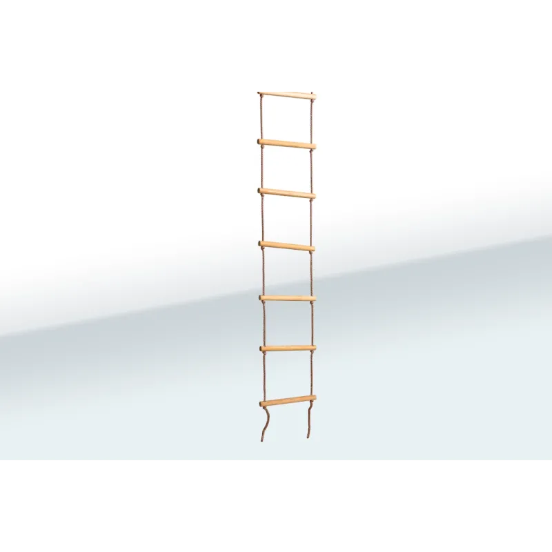 Scară cu trepte din lemn şi franghie (1B1-2) Natural Scară cu trepte din lemn şi franghie (1B1-2) Natural